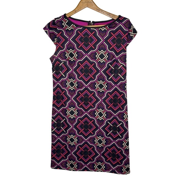 Blu Sage Dresses & Skirts - Blu Sage Womens Size S Shift Mini Dress Cap Sleeve Back Zip MOD 1960s